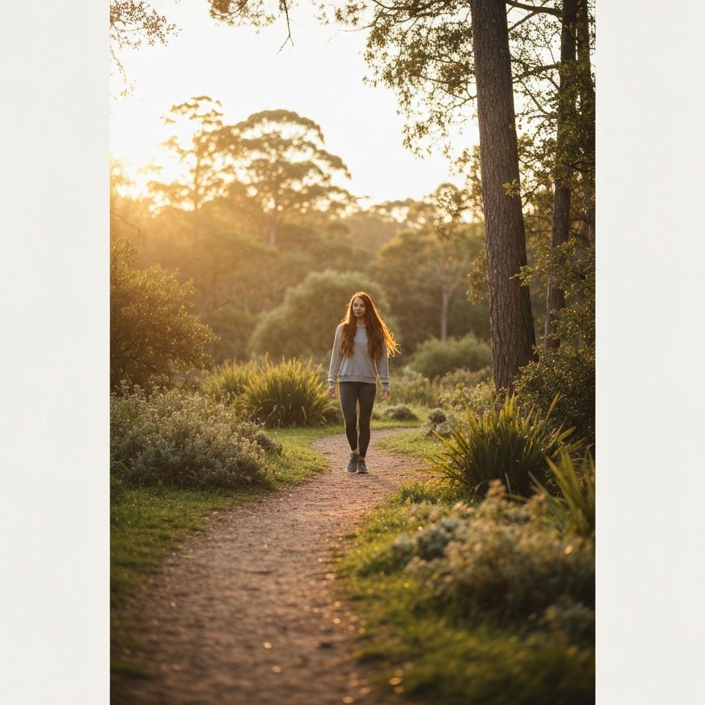 Moment de sérénité dans la nature, personne marchant en harmonie avec son environnement